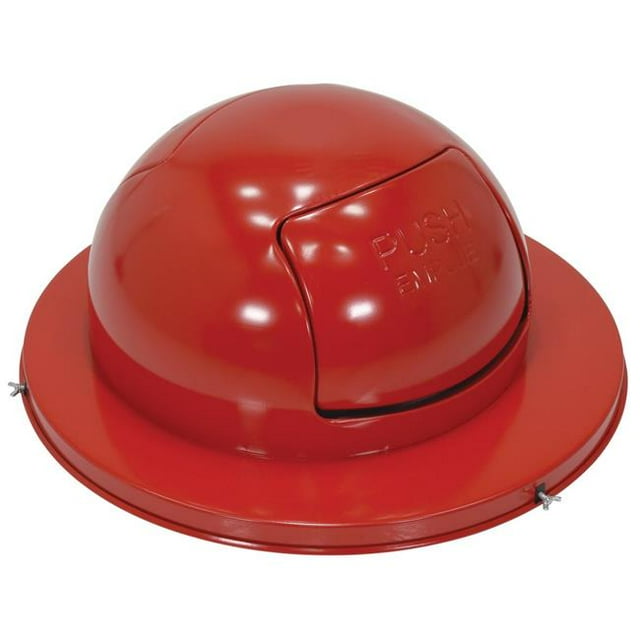Vestil Manufacturing TRASH-TOP-DD-RD-3PK Déchets d'Acier Porte Double Supérieure pour Tambour - Rouge&44; Pack de 3