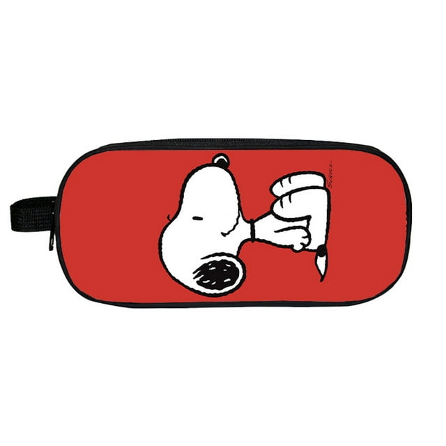 Estuche para lápices Snoopys Anime de poliéster de gran capacidad, impermeable