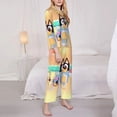 thumbnail image 3 of Zofaai Bluey Pattern Women's Pajamas Set, V-neck Button-down Long-sleeved Top with Pockets and Pajamas Two-piece Set, Suitable for Home Leisure-Medium, 3 of 7