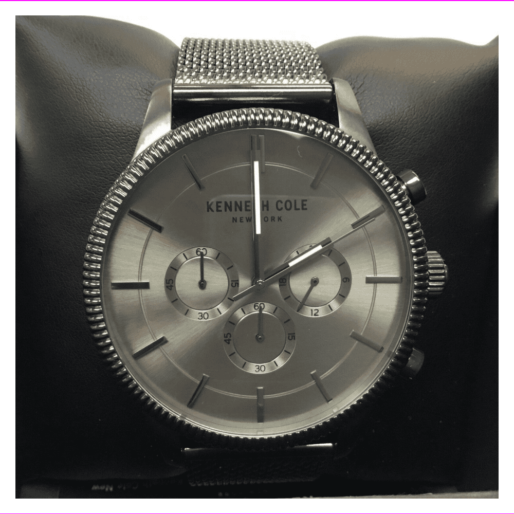 Cole Cole KC50213001 Men's Chronograph Dark Bronze Mesh Band Watch Walmart