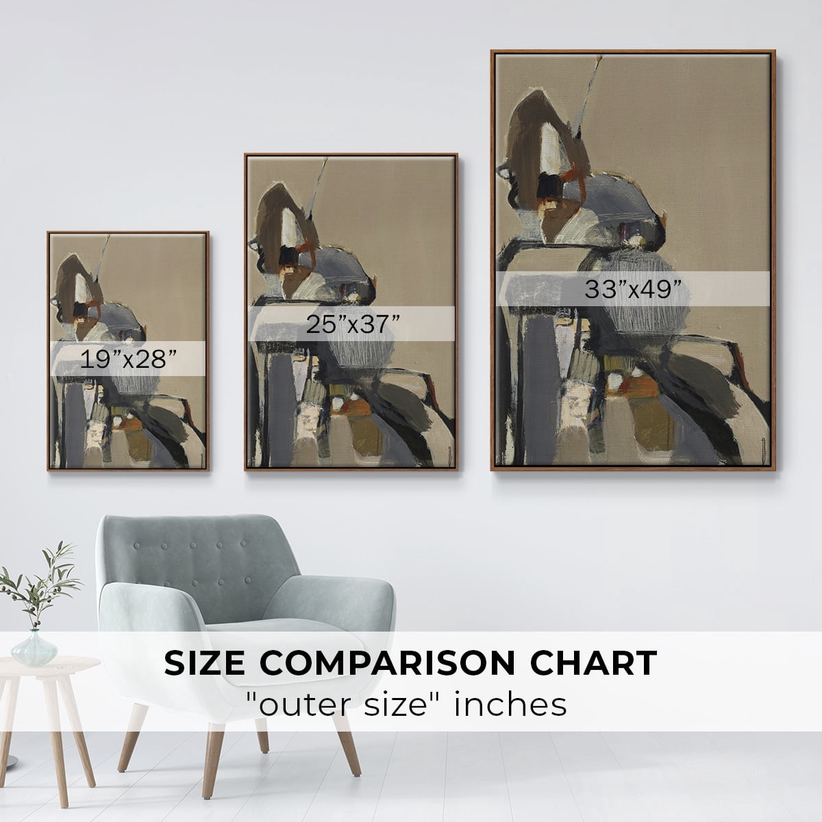 Landslide Framed Premium Gallery Wrapped Canvas - Ready to Hang - 17 x 25 - Walnut Floating Frame