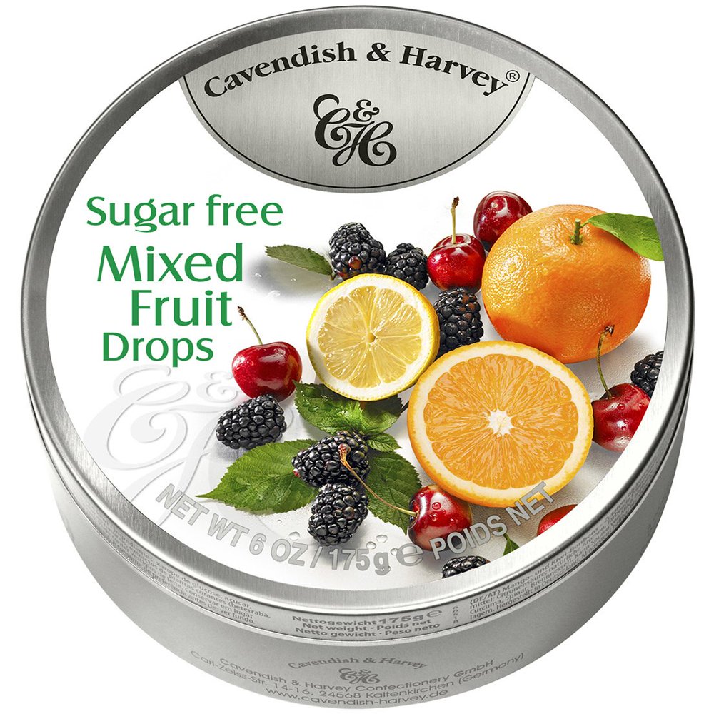 Cavendish & Harvey Sugar Free Mixed Fruit Drops, 175g