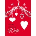 thumbnail image 3 of CafePress - Wife Modern Red And White Valentine's Card - Greeting Card, Blank Inside Matte, 3 of 5