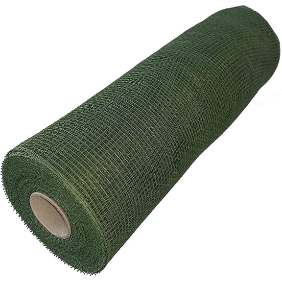 Olive Green Decorative Deco Mesh - 10"" x 10 Yards, St. Patrick's Day, St. Paddy's Day, Easter, Spring, Wreaths, Gift Wrapping, Bows, Swag, Tree Topper, Garlands, Presents, Birthday, Anniversary