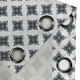 thumbnail image 4 of Ambesonne Damask Grommet Curtain, Royal Baroque Motifs, 50" x 108", Blue Black White, 4 of 6