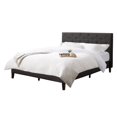 thumbnail image 4 of CorLiving Nova Ridge Upholstered Adult Queen Size Platform Bed Frame with Tufted Headboard - No Box Spring Required, 4 of 9