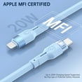 thumbnail image 7 of Cshidworld Lightning Cable Charger [Apple Mfi Certified], 3 Pack 6ft Type c to Lightning Fast Charger Cable, Silicon Charge Cord Compatible with iPhone 14/13/12/11 Pro Max Xr Xs 8 iPad and More, 7 of 7