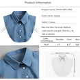 thumbnail image 3 of CAILDANL Denim Fake Collar Detachable Blouse Collar Half Shirts Faux False Collar for Women & Girls Favors, 3 of 4