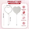 thumbnail image 2 of Uxcell 3 Pack Beadable Mirrors with Handle, 6.4 Inch Long Heart Shape Bead Mirror Bars Removable for DIY Crafts(Light Gray), 2 of 7