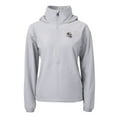 thumbnail image 2 of Women's Cutter & Buck Gray Arizona Cardinals  Charter Eco Recycled Half-Zip Hooded Anorak Jacket, 2 of 3
