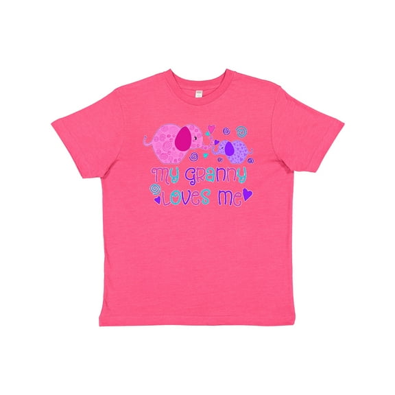 Inktastic My Granny Loves Me- cute elephants Youth T-Shirt