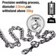 thumbnail image 2 of Chrome Plated Metal Dog Leash Chain Lead Heavy Duty Chew Proof Leash With Padded Handle Walking Traffic Training Traveling4' /2.0mm Small Chain, 2 of 5