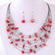 thumbnail image 5 of Juego de collar y pendientes para mujer Yuxing estilo Bohemio color rojo 46411, 5 of 5