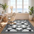 thumbnail image 3 of Design&I 6'x9' Ultra Soft Area Rug, Door Curved Boho Geometric Interlocking Decorative Front Urg None Fluffy Washable Non Shedding for Guest Room Bedroom Living Room, 3 of 7