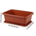 thumbnail image 3 of Taicans Extra Large Rectangular Planter with Drainage Tray,15.4 Inch Plastic Planting Container for Indoor Outdoor,Garden Flower Herb Vegetable Pot for Balcony Patio, 3 of 7
