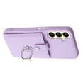 thumbnail image 4 of Compatible with Samsung Galaxy A16 5G Wallet Phone Case,360°Rotation Finger Ring Holder Kickstand,with Card Holder,Lychee Pattern PU Leather Durable Shockproof Rugged Phone Case,Purple, 4 of 12