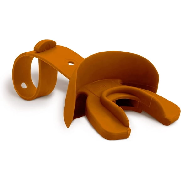 Markwort Vettex Doubleguard Mouthguard for Football, Lacrosse, Braces - Breathable Mouth Guard with Lip Protection and Strap - Youth, Texas Orange