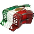 thumbnail image 4 of D'Luca Primo Button Accordion 31 Keys 12 Bass on FBE Key with Case and Straps, Red, White, Green, 4 of 6