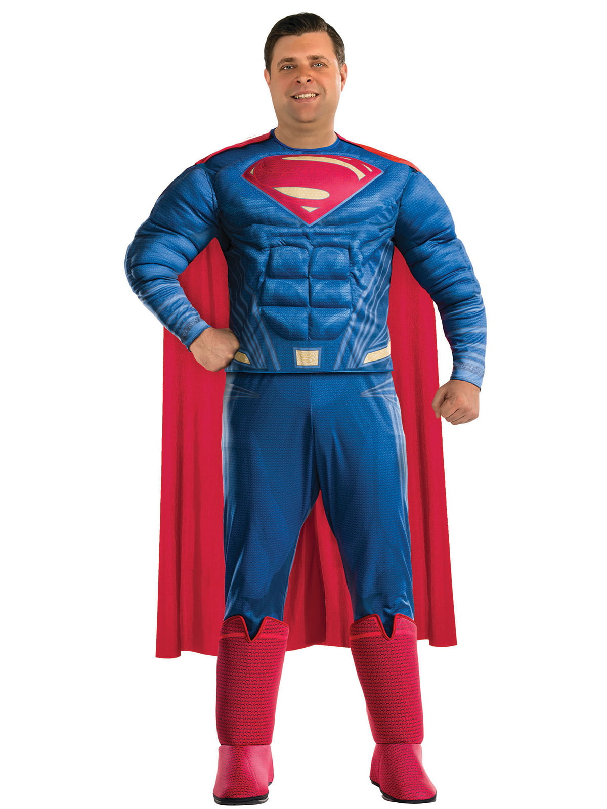 Justice League Superman Dc Superhero Adult Halloween Costume-Plus Size ...