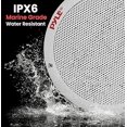 thumbnail image 4 of Pyle 6.5 Inch Dual Marine Speakers - 2 Way Waterproof and Weather Resistant Outdoor Audio Stereo Sound System, 4 of 5