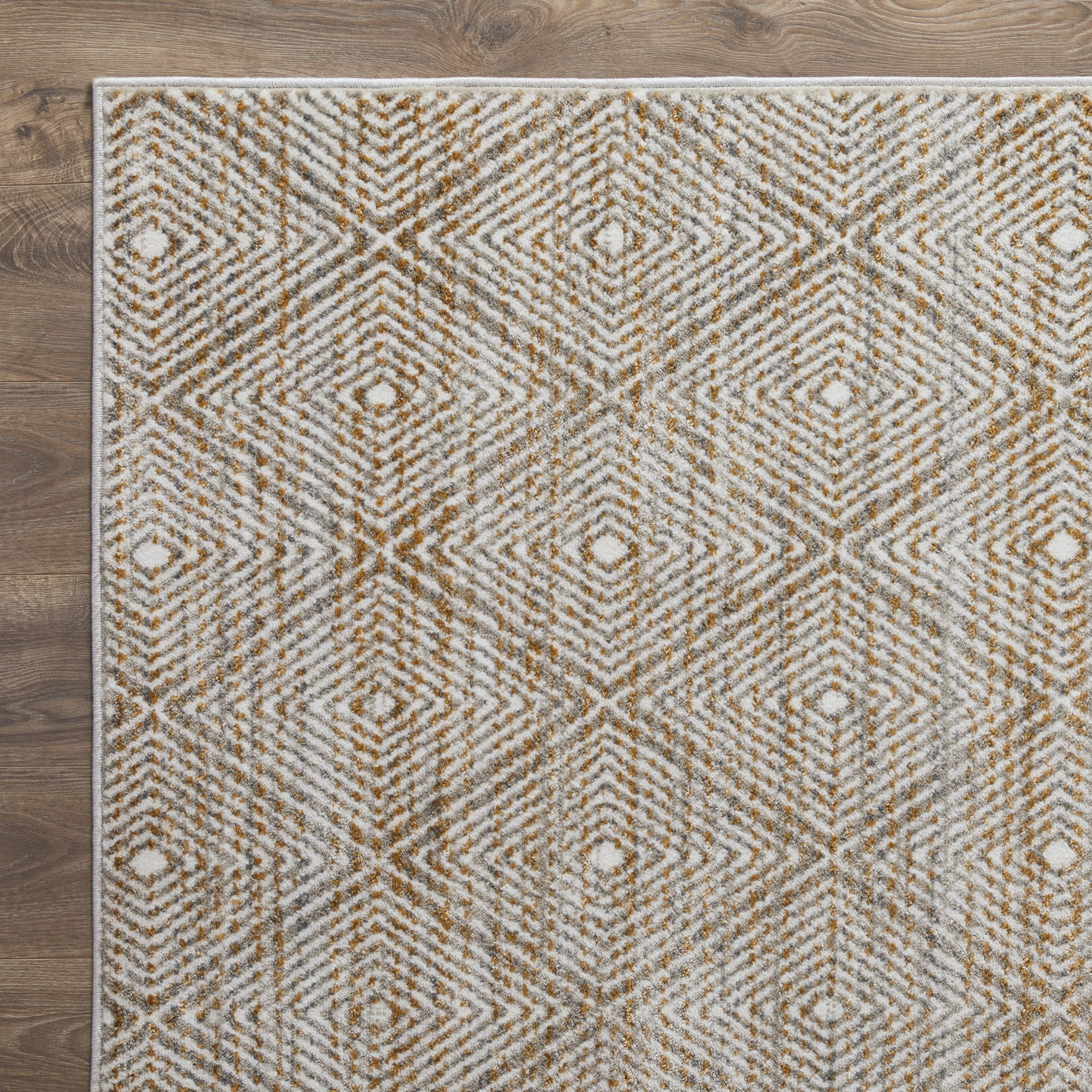 Loomaknoti Alanzo Alburnt 9' x 12' Geometric Indoor Area Rug , Beige/Cream
