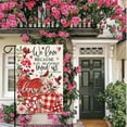 thumbnail image 2 of Rdsfhsp Valentines Day Linen Garden Flag We Love Because He First Loved Us 12x18 inch Double Sided for Holiday Seasonal Anniversary Wedding Outdoor Decoration, 2 of 5