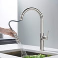 thumbnail image 3 of Kibi Fusion-T Single Handle Pull Down Kitchen Sink Faucet with Soap Dispenser - Brushed Nickel, 3 of 3