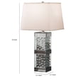 thumbnail image 5 of Benjara 26" Table Lamp- Empire Shade- Crystal Glass Stand- Clear Finish, 5 of 7