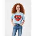 thumbnail image 3 of Spider-Man Girls Heart Eyes Graphic Tee with Short Sleeves, Sizes 4-16, 3 of 5