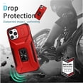 thumbnail image 2 of Funda para GANGXUN iPhone 12 Pro Max - Soporte metálico, Función magnética, Rojo, 2 of 5