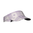 thumbnail image 2 of Xecao Floral Purple Buffalo Plaid for Adult Sun Cap offers versatile sun protection with adjustable Velcro for a secure fit., 2 of 8