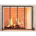 thumbnail image 4 of Fire Beauty Flat Panel Fireplace Screen Spark Guard Wrought Metal Gate Cover for Home, Decorative Mesh Fire Place Safety Fence,Baby Safe Spark Guard Protector, 4 of 6