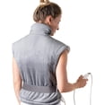 thumbnail image 1 of PureRelief XL Extra-Long Back & Neck Heating Pad, Safe Heat Therapy for Sore Muscles, Pain, & Cramps in Neck, Back, & Shoulders, 4 Heat Settings w/Auto Shut-Off, Soft Fabric (Gray), 1 of 8