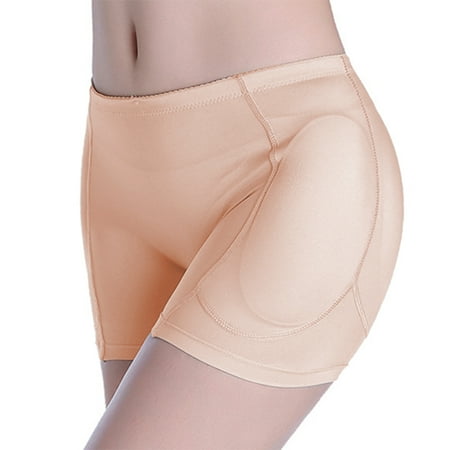 Lu s Chic Women s Seamless Hip Enhancer Padded Shapewear Panties Butt Lifter Shaper Hip Dip Booty Lift Boyshorts Tummy Control Shorts Underwear Nude X-Small