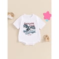 thumbnail image 4 of Suagox Baby 4th of July Romper Short Sleeve Round Neck Eagle/Cow Print Bodysuit Infant Summer Playsuit for 0-18 Months Baby, 4 of 10