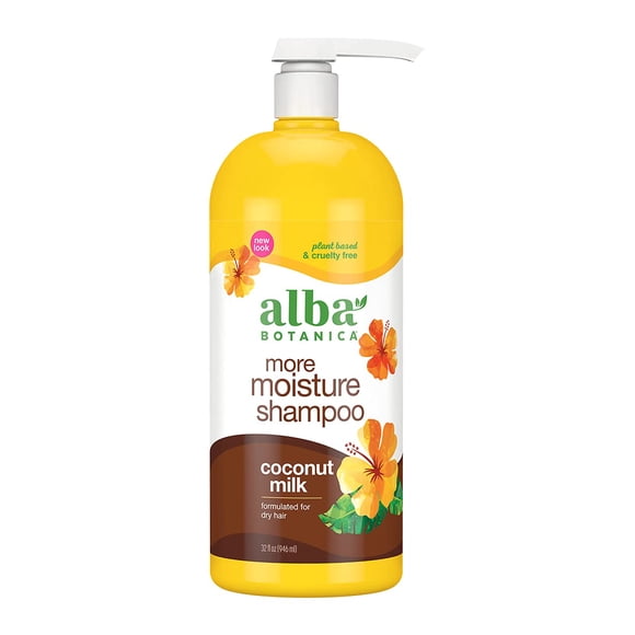 Alba Botanica Champú más humectante Leche de coco 32 Oz