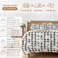 thumbnail image 6 of Thanksgiving Pumpkin Bedding Duvet Cover Set Twin Size 4 Pieces Fall Leaves Botanical Black Plaid Bedding Set with Zipper Closure, 1 Comforter Cover 68x86 Inches 1 Flat Sheet & 2 Pillow Cases, 6 of 7