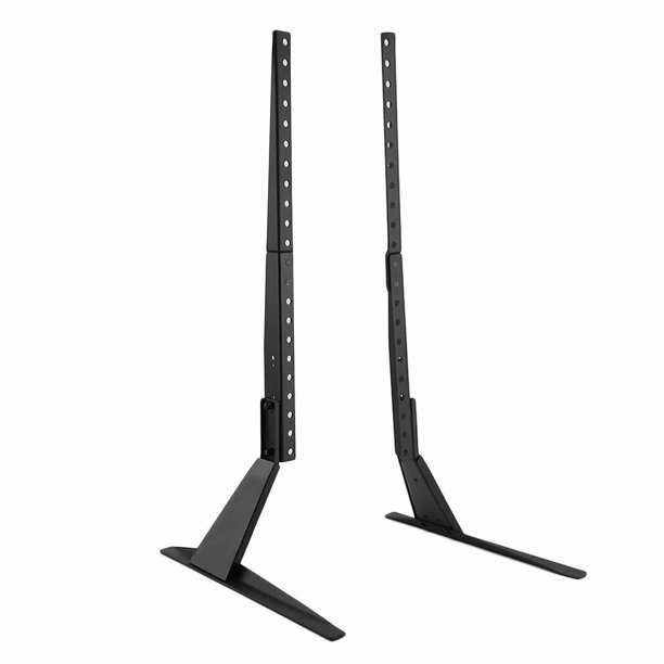 Black Adjustable Table Top Flat Screen TV Stand Desk Mount Replacement