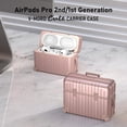 thumbnail image 3 of V-MORO Apple Airpods Pro 2nd Case with Keychain, Suitcase Earphone for Men Women-Pink, 3 of 8