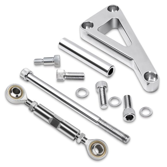 SBC Alternator Bracket, Long Water Pump Lwp Aluminum Alternator Bracket Kit Polished for Chevy SBC 350 Small Block Engine