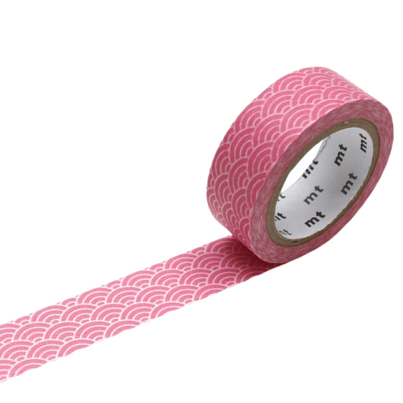 MT Deco Washi Paper Masking Tape [Produced in Japan]: 3/5 in. x 23 ft. (Seigaihamon Momo)