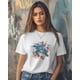 thumbnail image 3 of Womens Tops Sea Turtle Blue Cotton Short Sleeve Round Neck T-Shirt Trendy Comfortable, Pink Floral Watercolor, 3 of 7