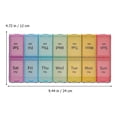 thumbnail image 2 of MasteelfCA 1pc Food Grade 14 Grids Pill Box One Week Medicine Box Pill Case Pill Organizer, 2 of 7