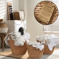 thumbnail image 2 of Casafield Set of 3 Boat Baskets with Handles - Cinnamon, Woven Water Hyacinth Storage Organizers for Blankets, Laundry, Bathroom, Bedroom, Living Room, 2 of 7