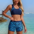 thumbnail image 6 of SGMVNU Two Piece Swimsuit for Women with Board Shorts Racerback Swim Top Swimwear Athletic Bathing Suit Beachwear Blue Size S, 6 of 9