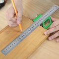 thumbnail image 3 of Carpentry Layout Tool Center Marking Positioning Ruler Woodworking Ruler, 3 of 9