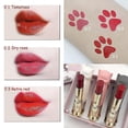 thumbnail image 3 of Lápiz labial HUOGUO con dibujos animados de gatos, impermeable, de larga duración, juego de 3 unidad, 3 of 4