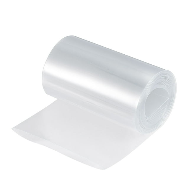 Unique Bargains Tubes Rétractables en PVC Transparent 80mm Plat 10 Pieds pour Grande Batterie