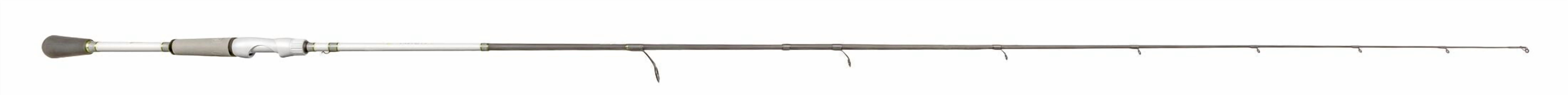 Lew’s MACH 1 Spinning Fishing Rod, 6-Foot 6-Inch, 2-Piece IM7 Graphite Rod with Medium-Light Power and Fast Action, Winn Dri-Tac Split-Grip, Graphite Skeletal Reel Seat, White/Black/Green
