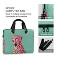 thumbnail image 4 of FORMRS 16" Laptop Bag Carrying Sleeve Case with Handle Travel Shoulder Briefcase, Big Pink Cheetah, 4 of 8